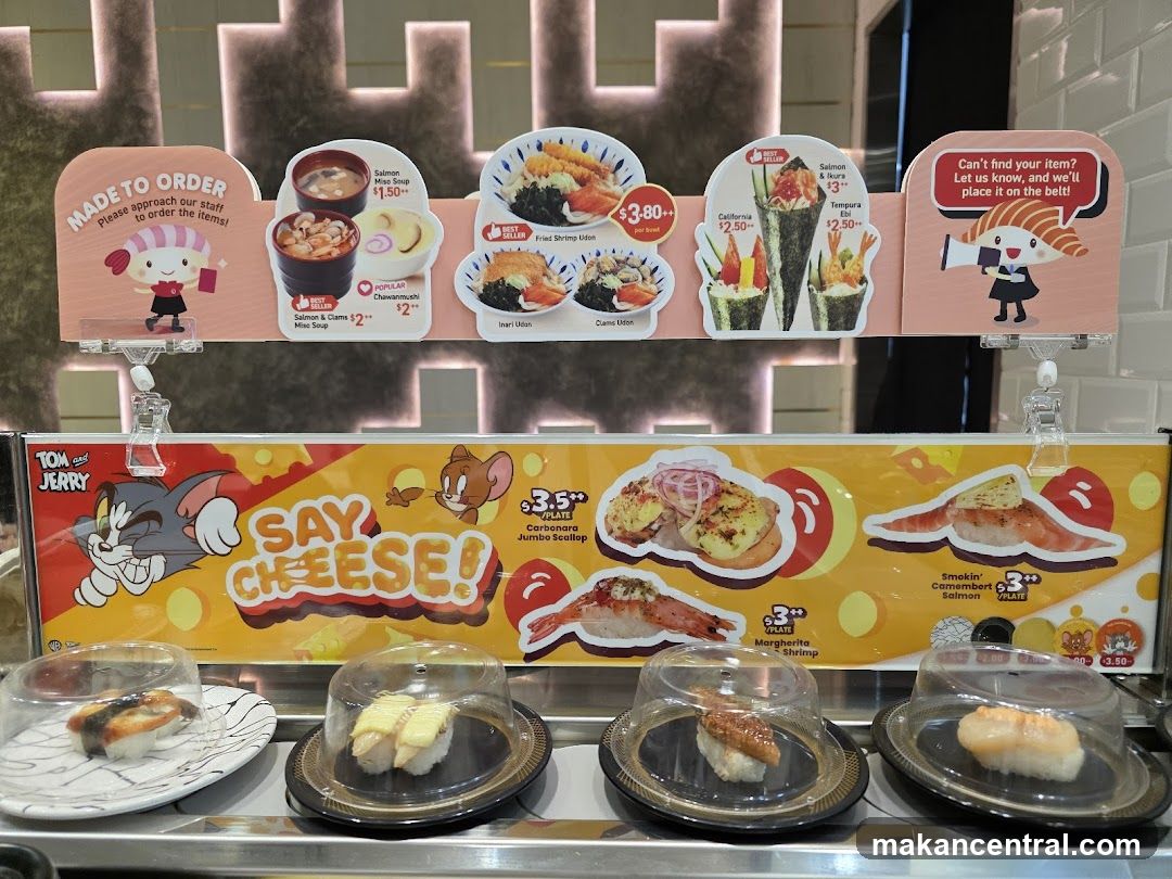 Sushi Display with Menu Board