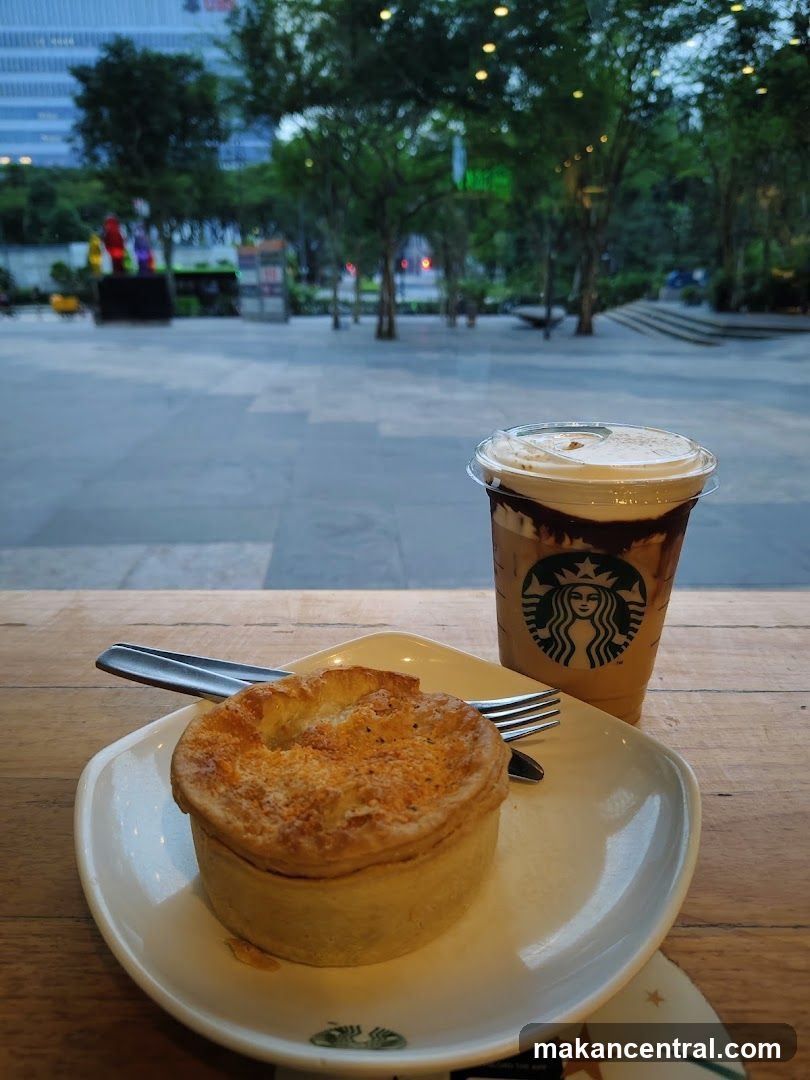 Coffee and pastry at Starbucks