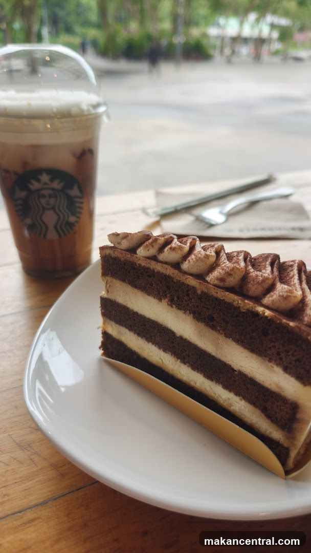 Starbucks Coffee and Cake