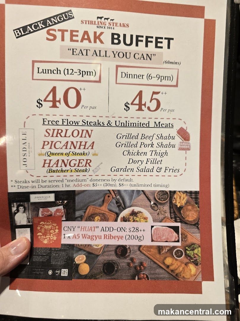 Steak Buffet Menu Flyer