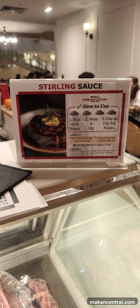 Stirling Sauce Instruction Card