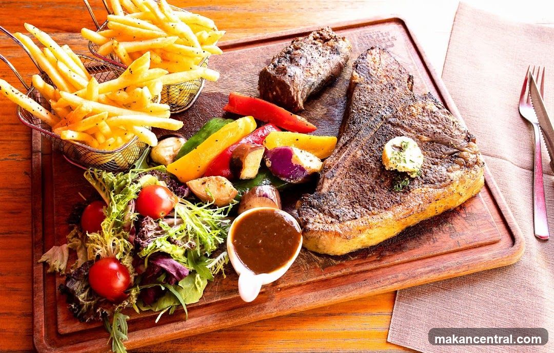 Steak Plate with Fries and Salad
