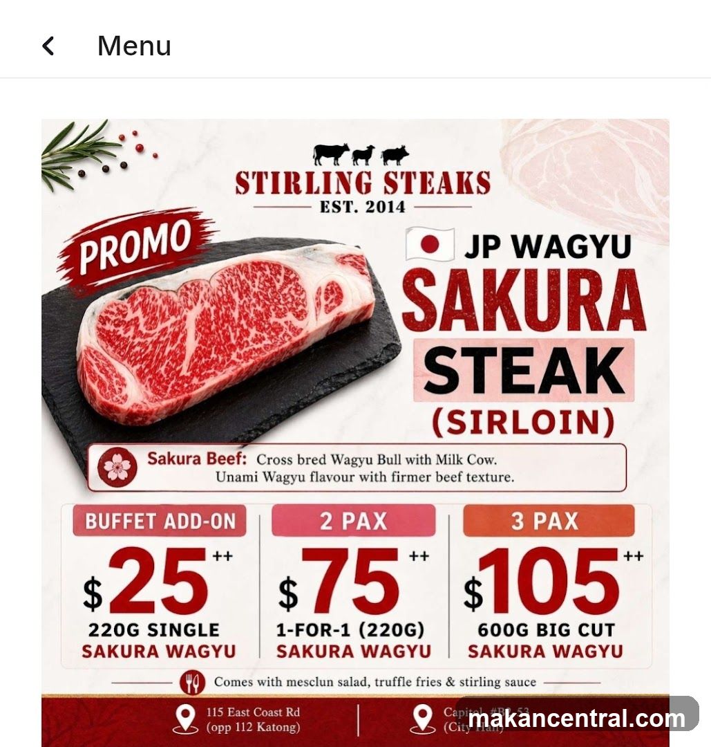 Stirling Steaks Sakura Steak Promo