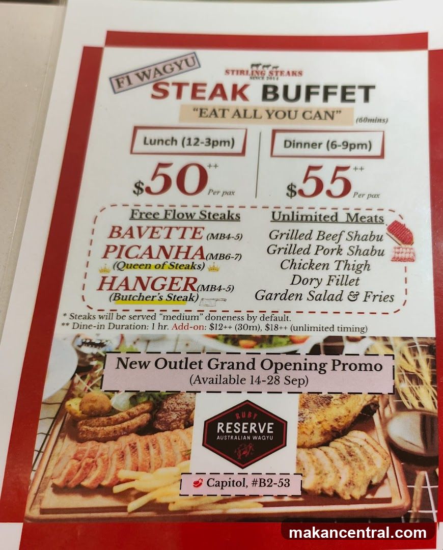 Steak Buffet Promo Flyer