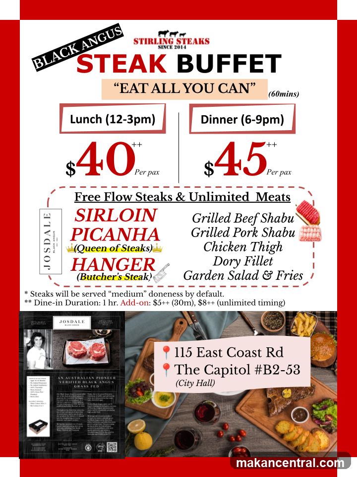 Stirling Steaks Steak Buffet Advertisement