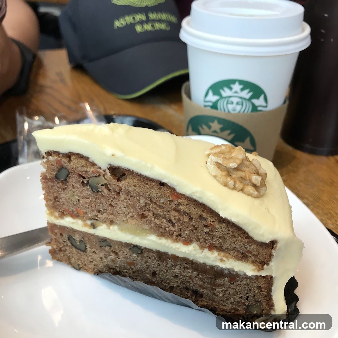 Carrot Cake and Starbucks Coffee
