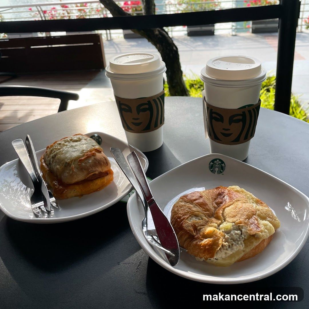 Starbucks Coffee and Pastries