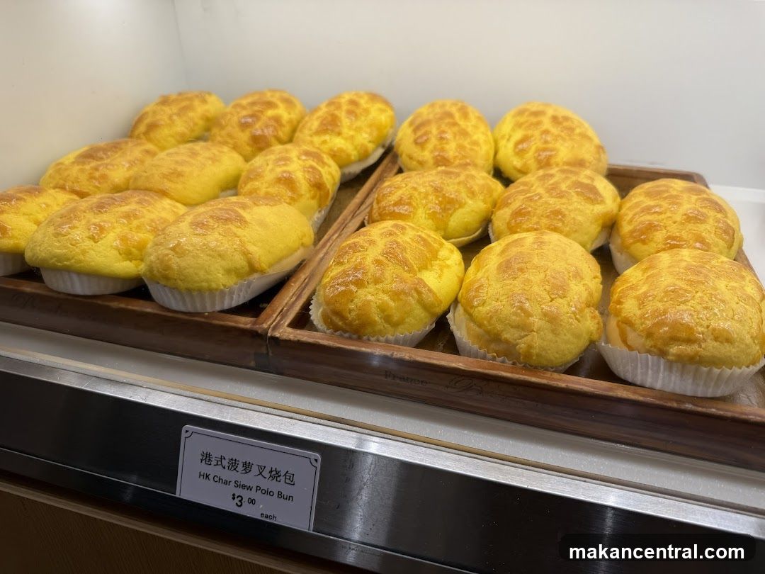 Hong Kong Style Char Siew Polo Bun Display