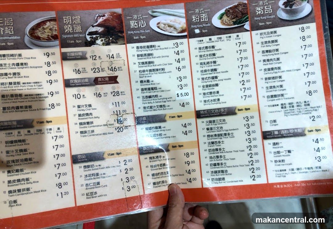 Restaurant Menu Board