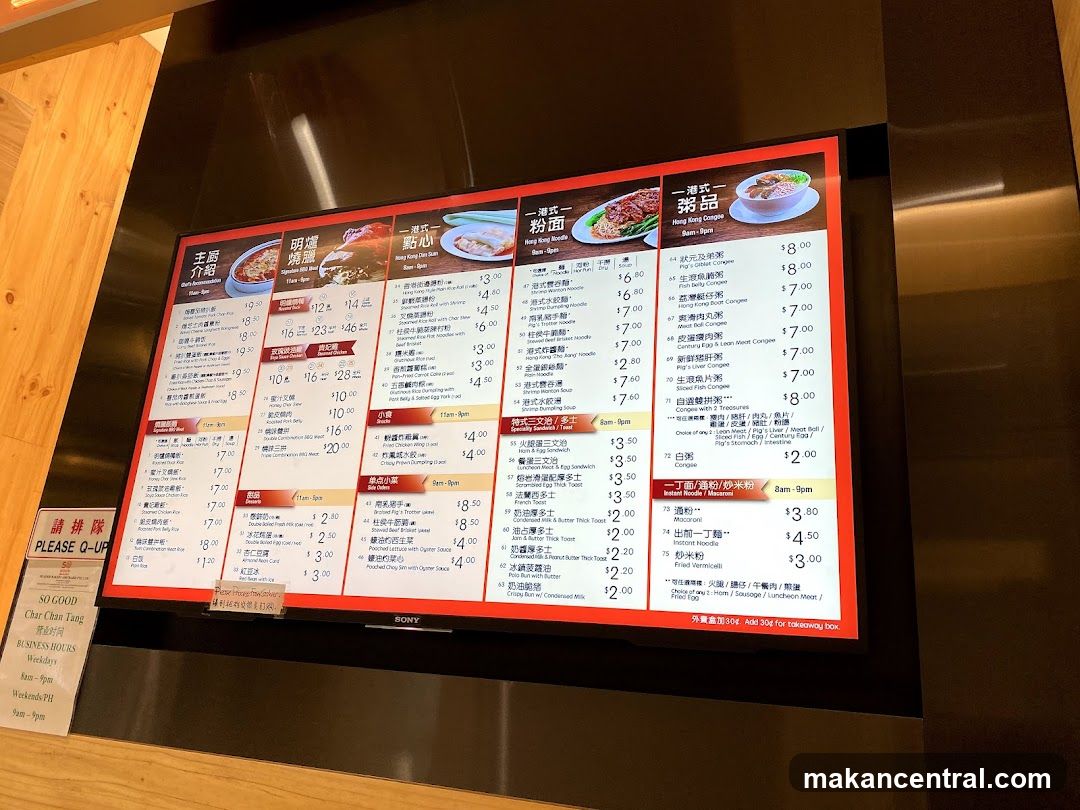 Restaurant Menu Board