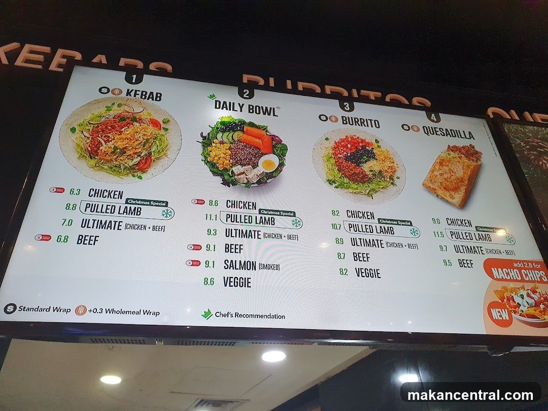 Restaurant Menu Display