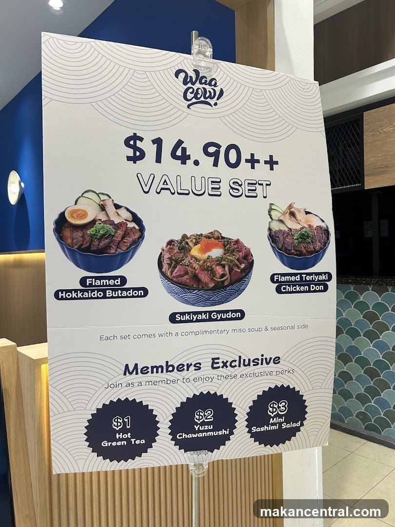 Wao Cow! Value Set Promotion Board