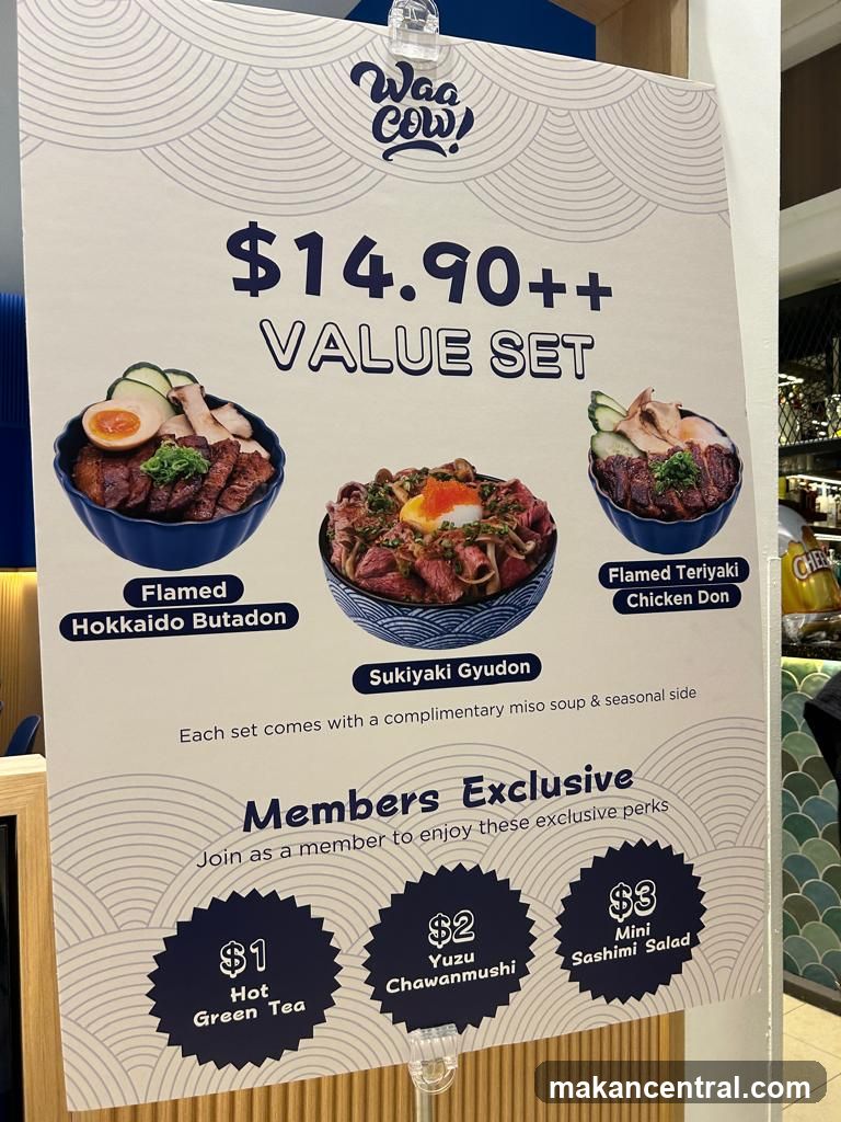 Waa Cow! Value Set Promotion Board