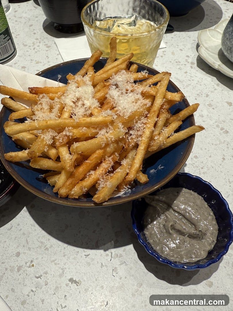 Fries with Grated Cheese and Dip