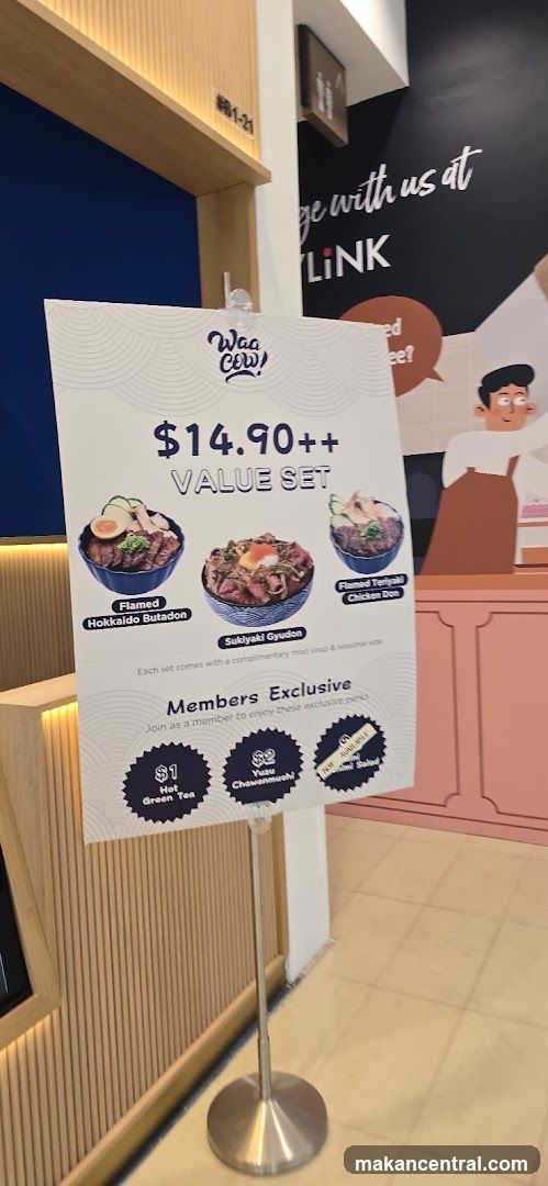 Waa Cew! Value Set Promotion Sign