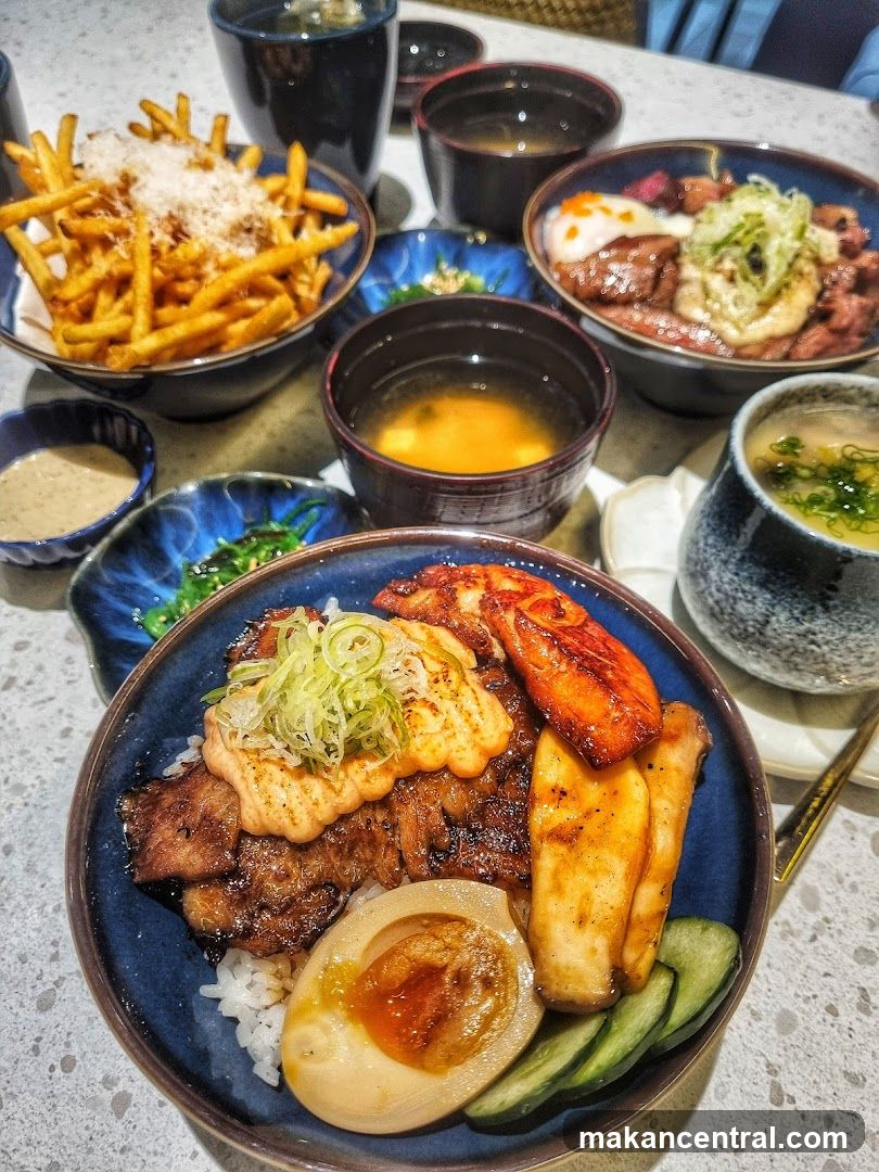 Dining Table with Japanese-Inspired Cuisine