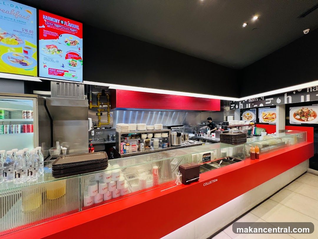 Restaurant interior counter area