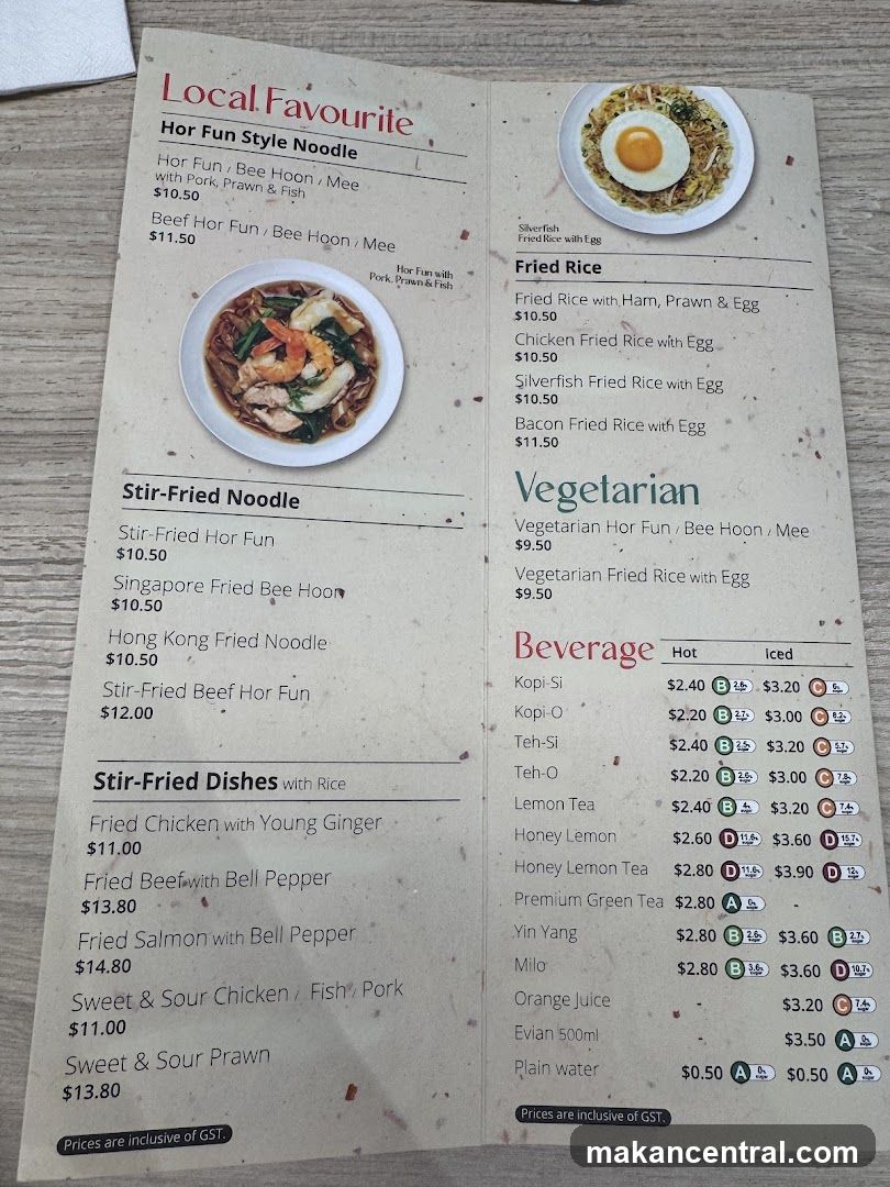 Local Favourite Menu