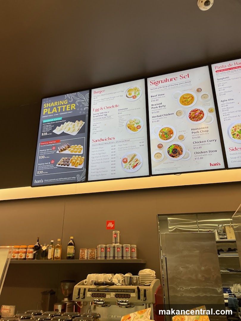 han's Menu Board