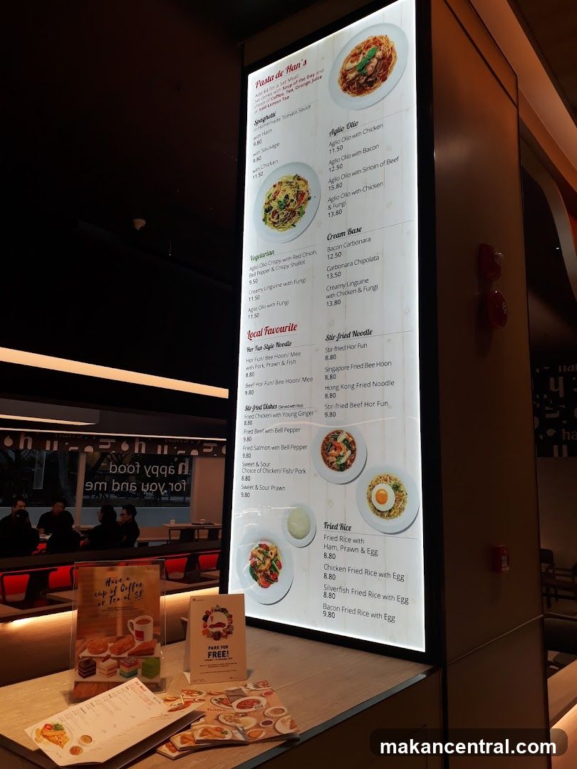 Pasta de Man's Menu Board