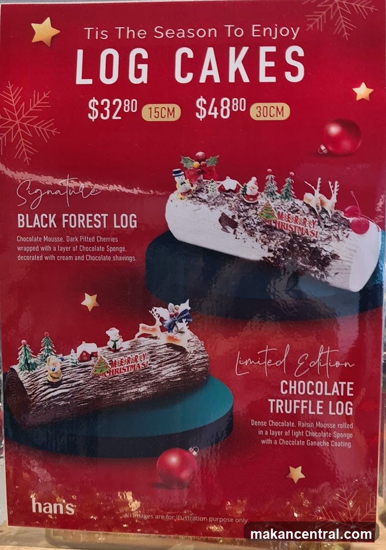 Christmas Log Cakes Advertisement