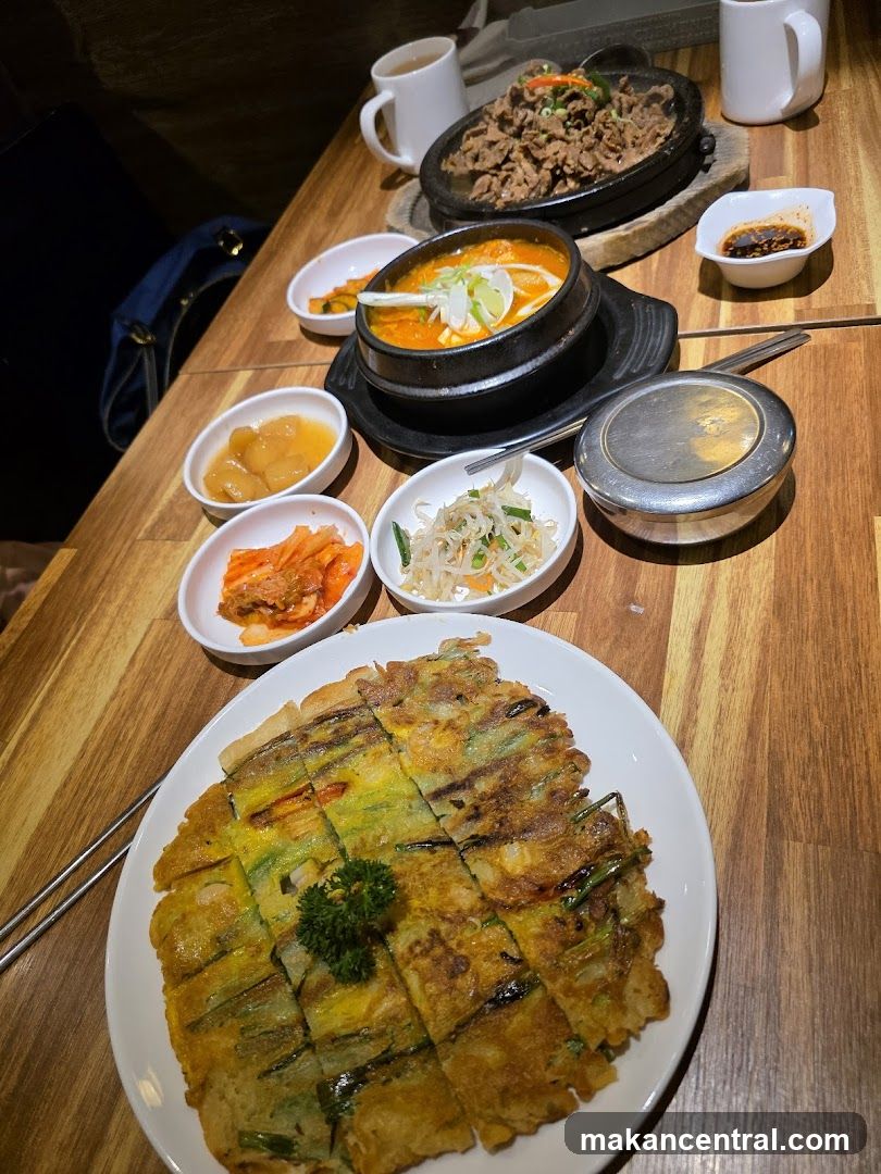 Dining Table with Korean Cuisine