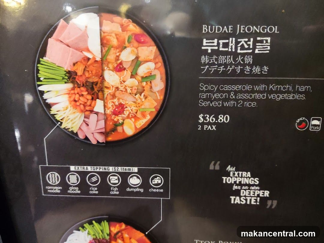 Budae Jeongol Menu Item