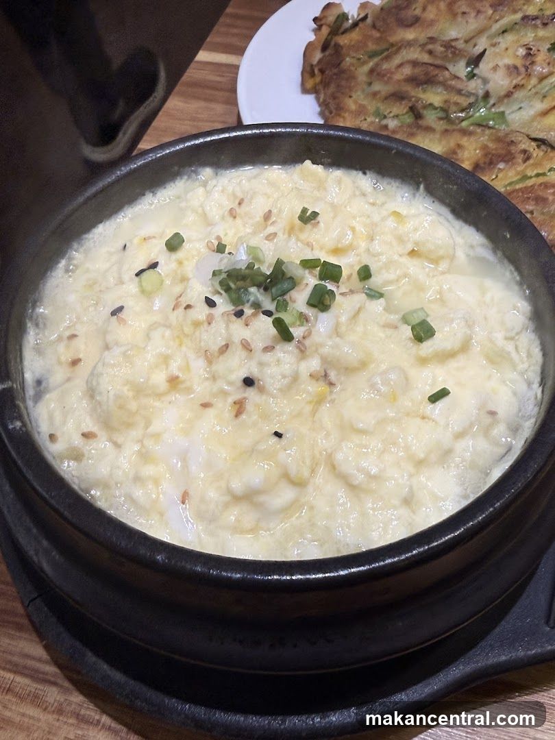 Food dish in stone bowl