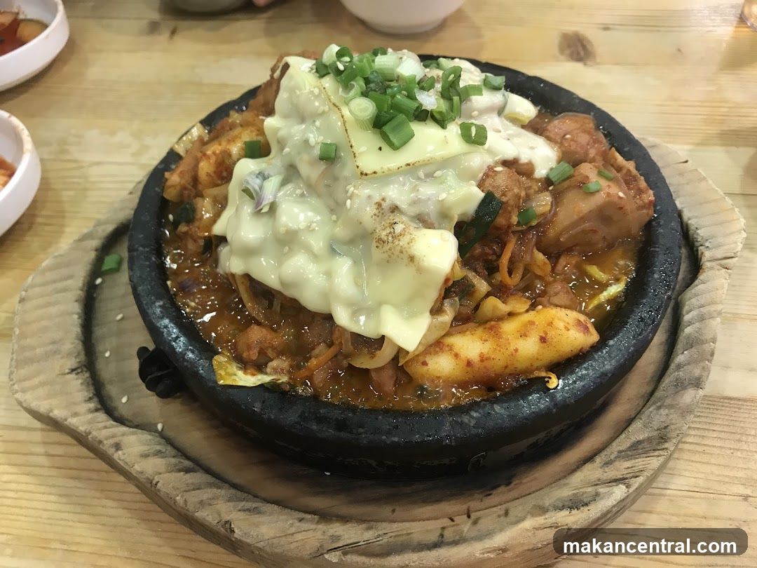 Food dish on stone plate