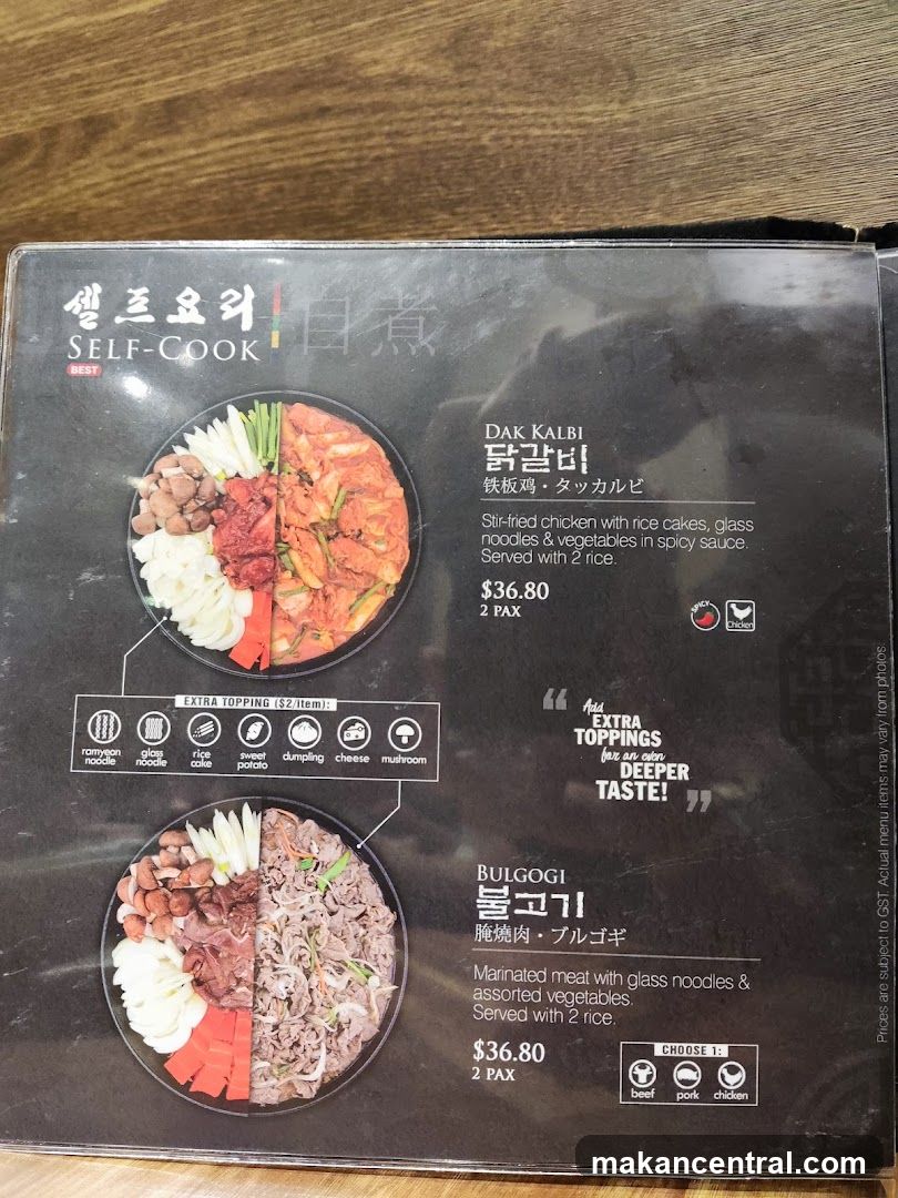 Self-Cook Menu