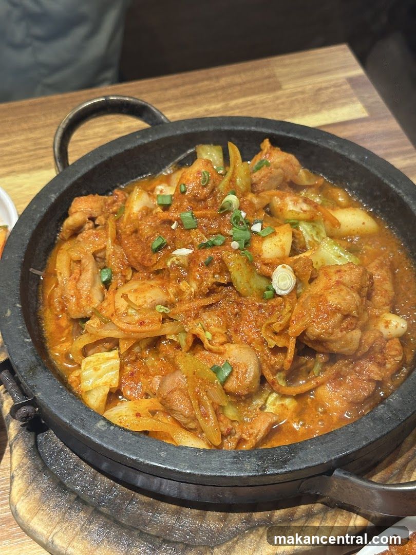 Stir-fried Korean dish in stone pot