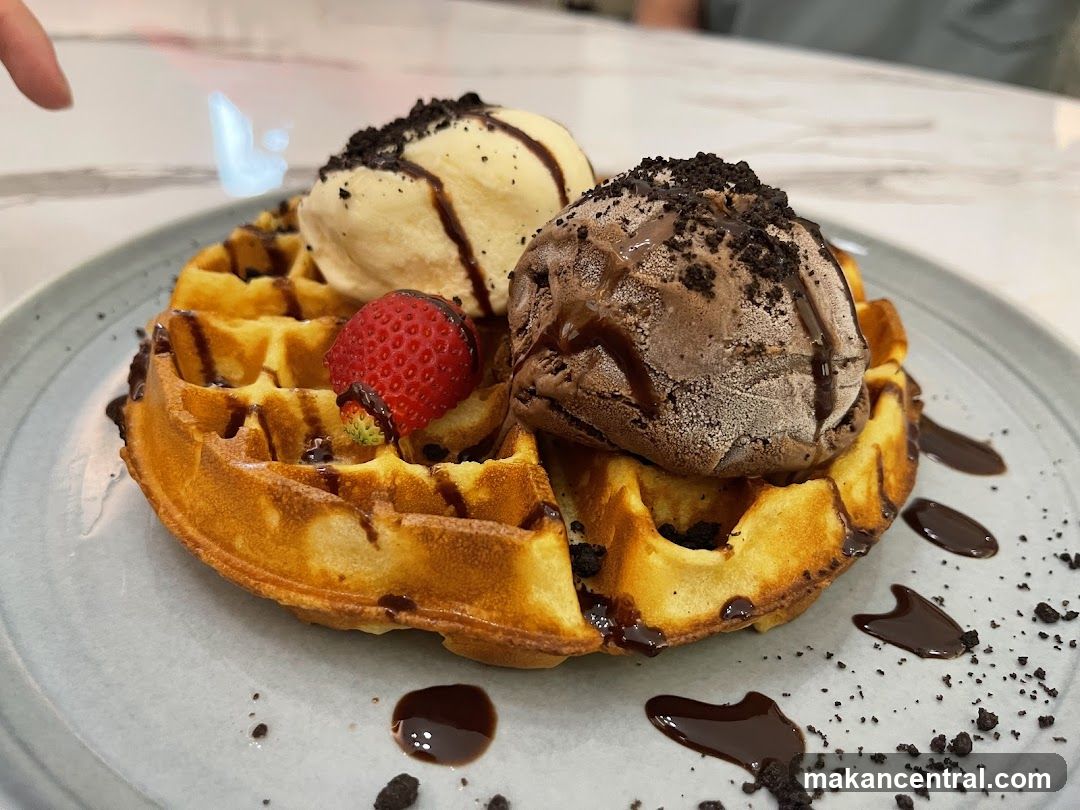 Waffle with Ice Cream