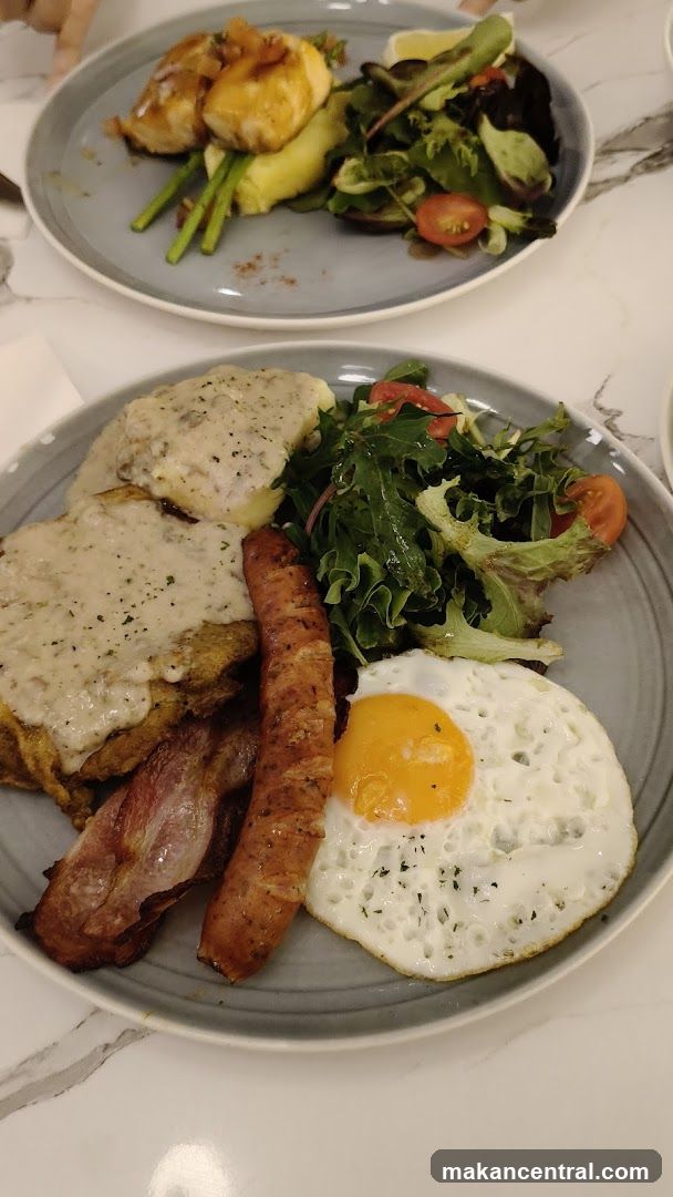 Food served at a dining table