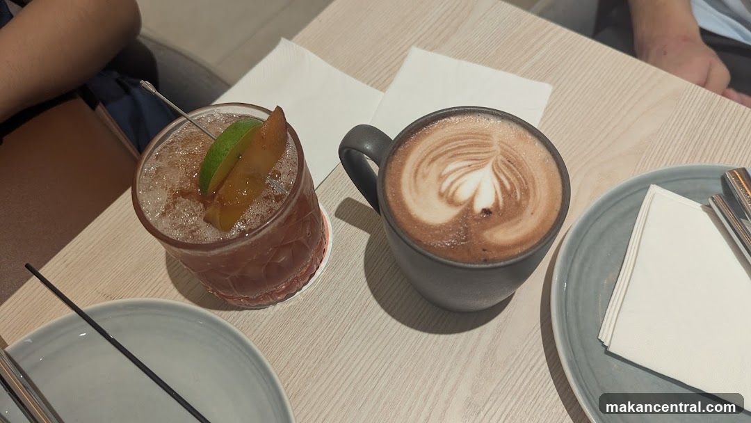 Tabletop with beverages and tableware