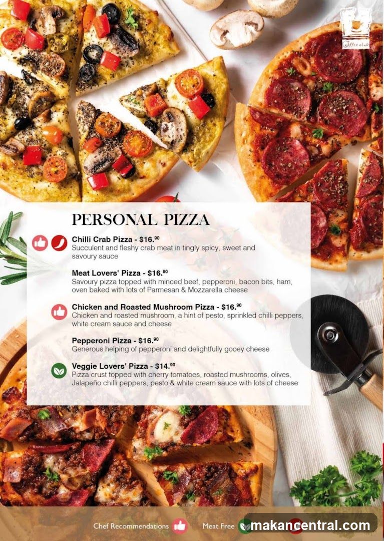 Personal Pizza Menu