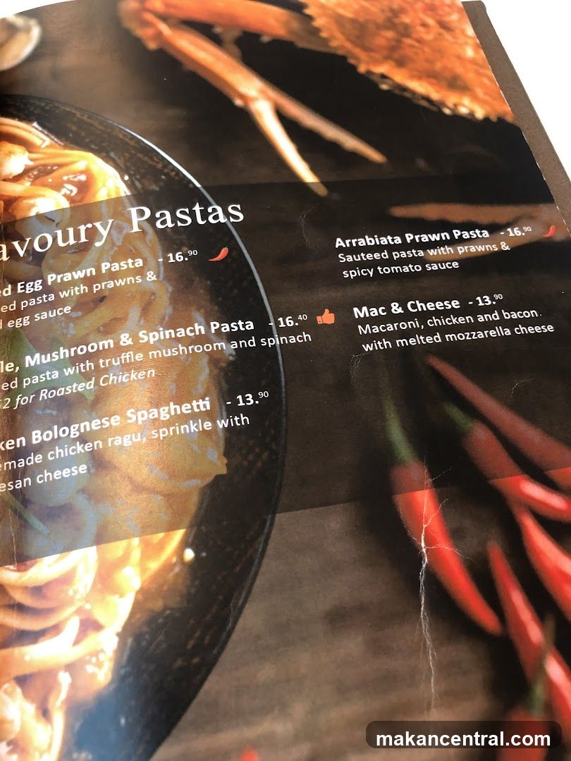 Pasta Menu Section