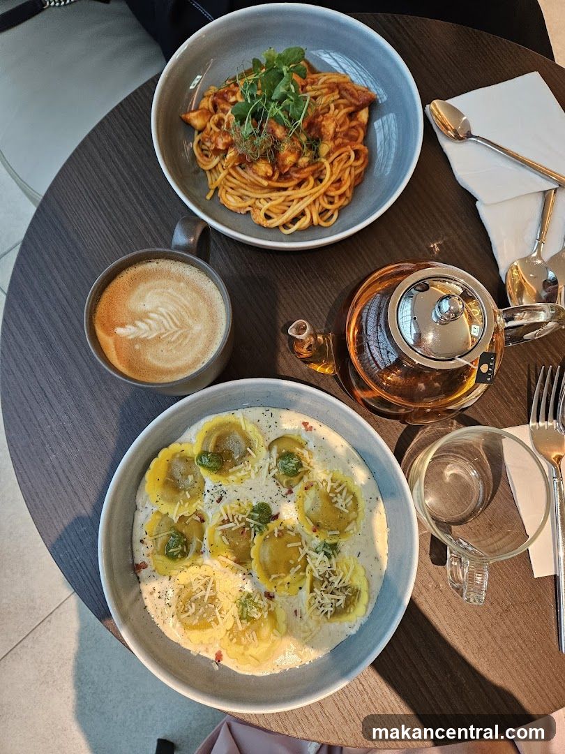 Table Setting with Food and Drink