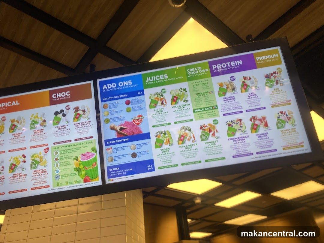 Smoothie and Juice Menu Board