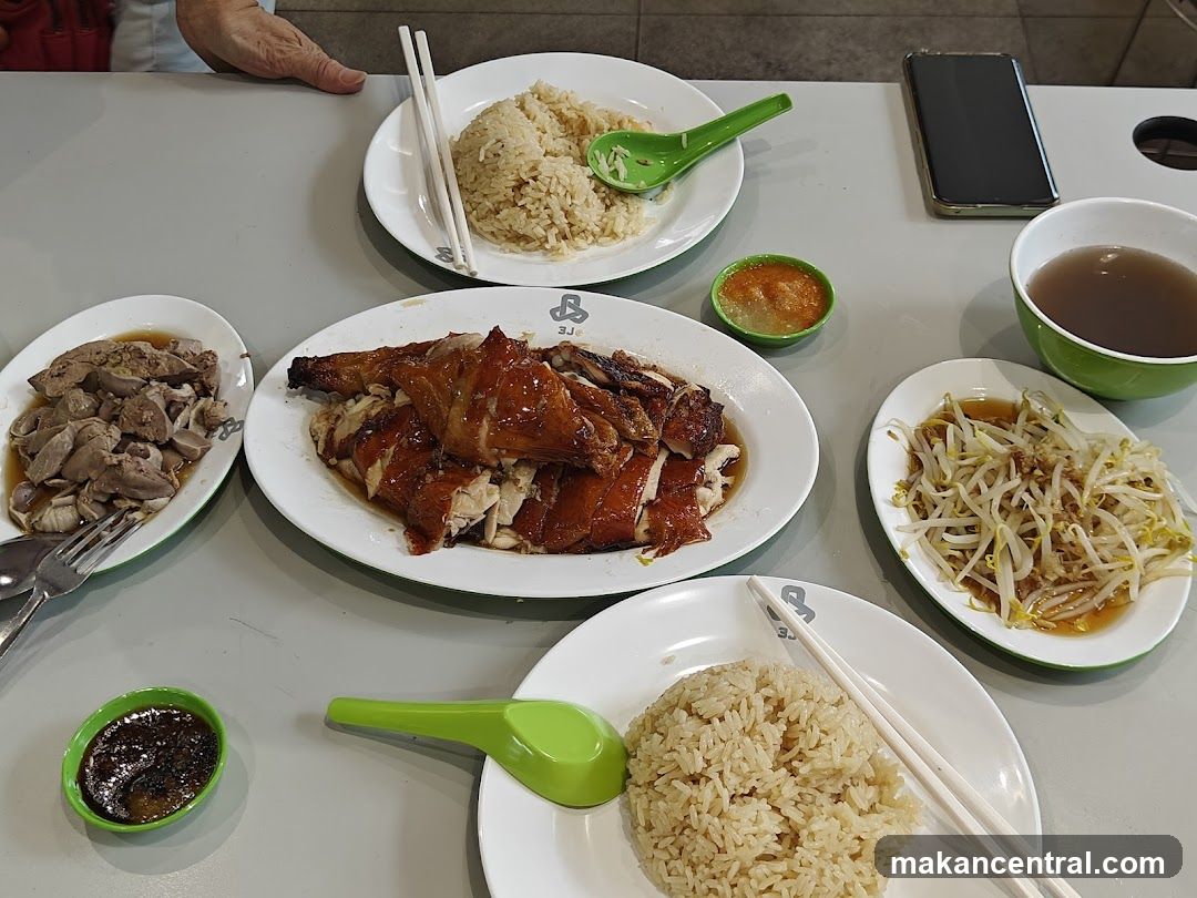 Table with Hainanese Chicken Rice Set