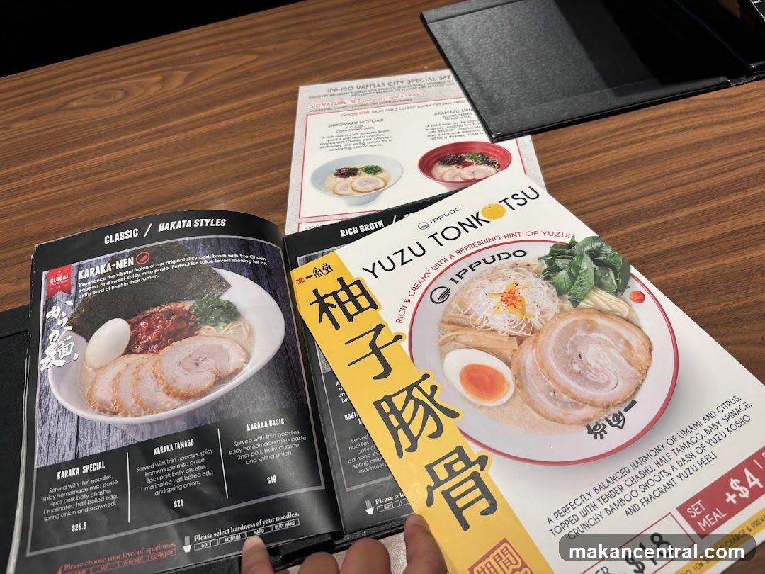 Ippudo Ramen Menu