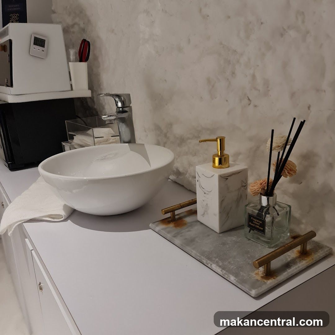 Bathroom Counter Setup