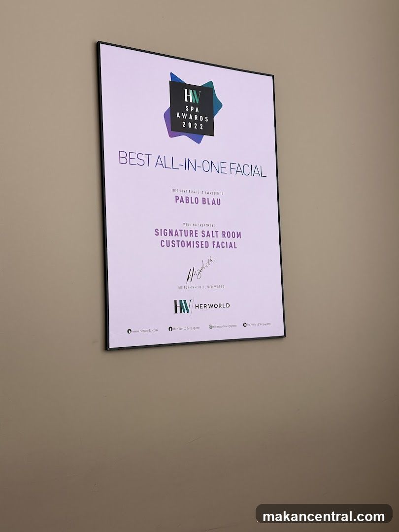HW Spa Awards 2022 Certificate