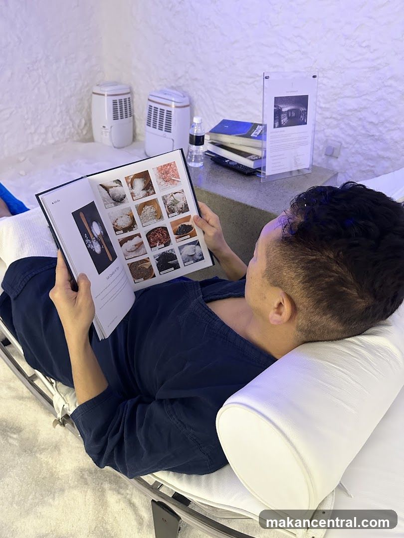 Person Reading in Relaxation Room