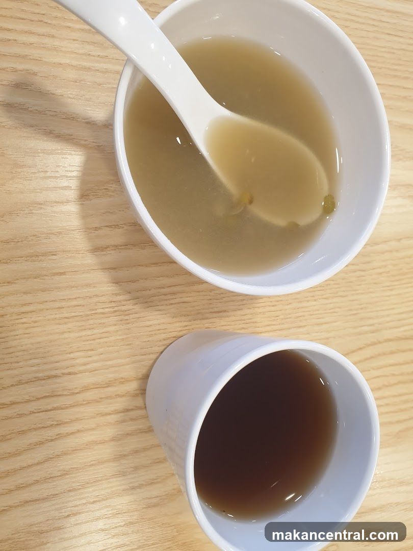 Tabletop with two beverages