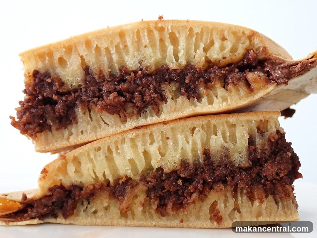 Chocolate-filled pancake