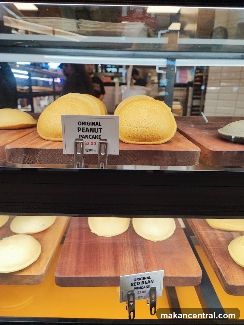 Pancake Display in Glass Case