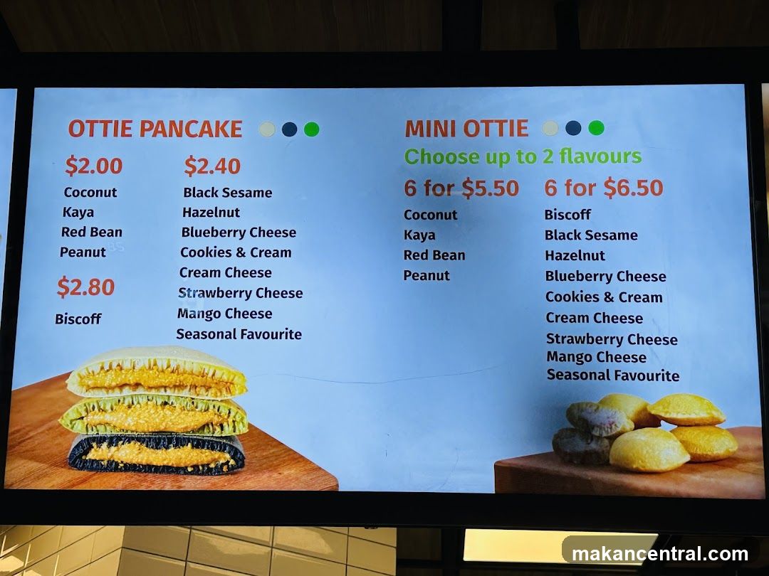 Ottie Pancake and Mini Ottie Menu