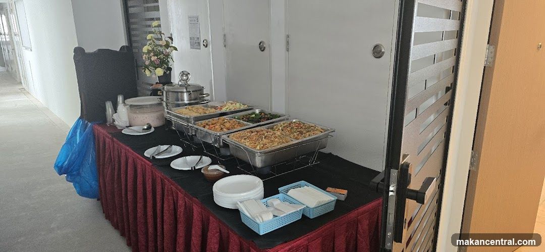 Buffet Setup in Indoor Corridor