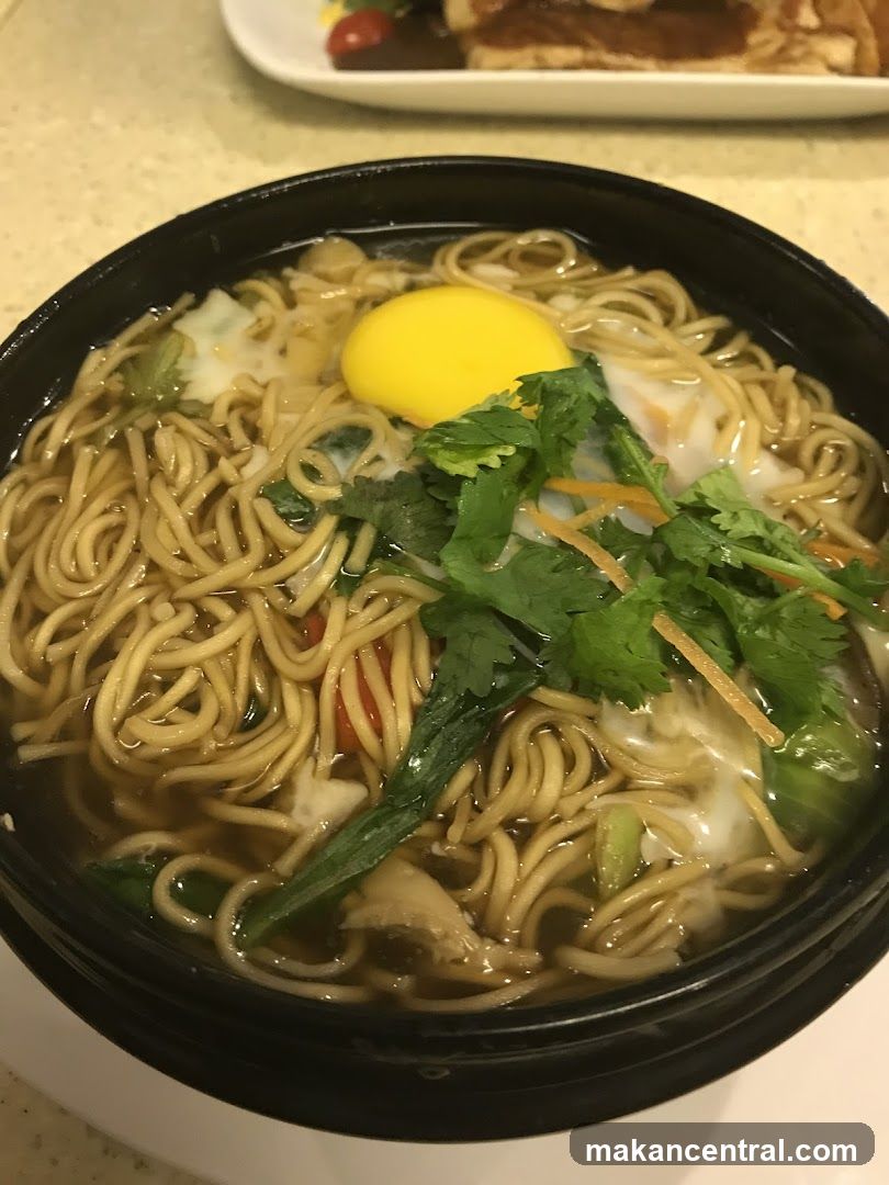 Noodle Bowl with Egg and Herbs