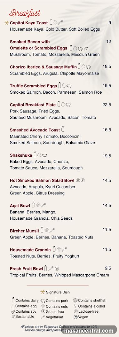 Breakfast Menu